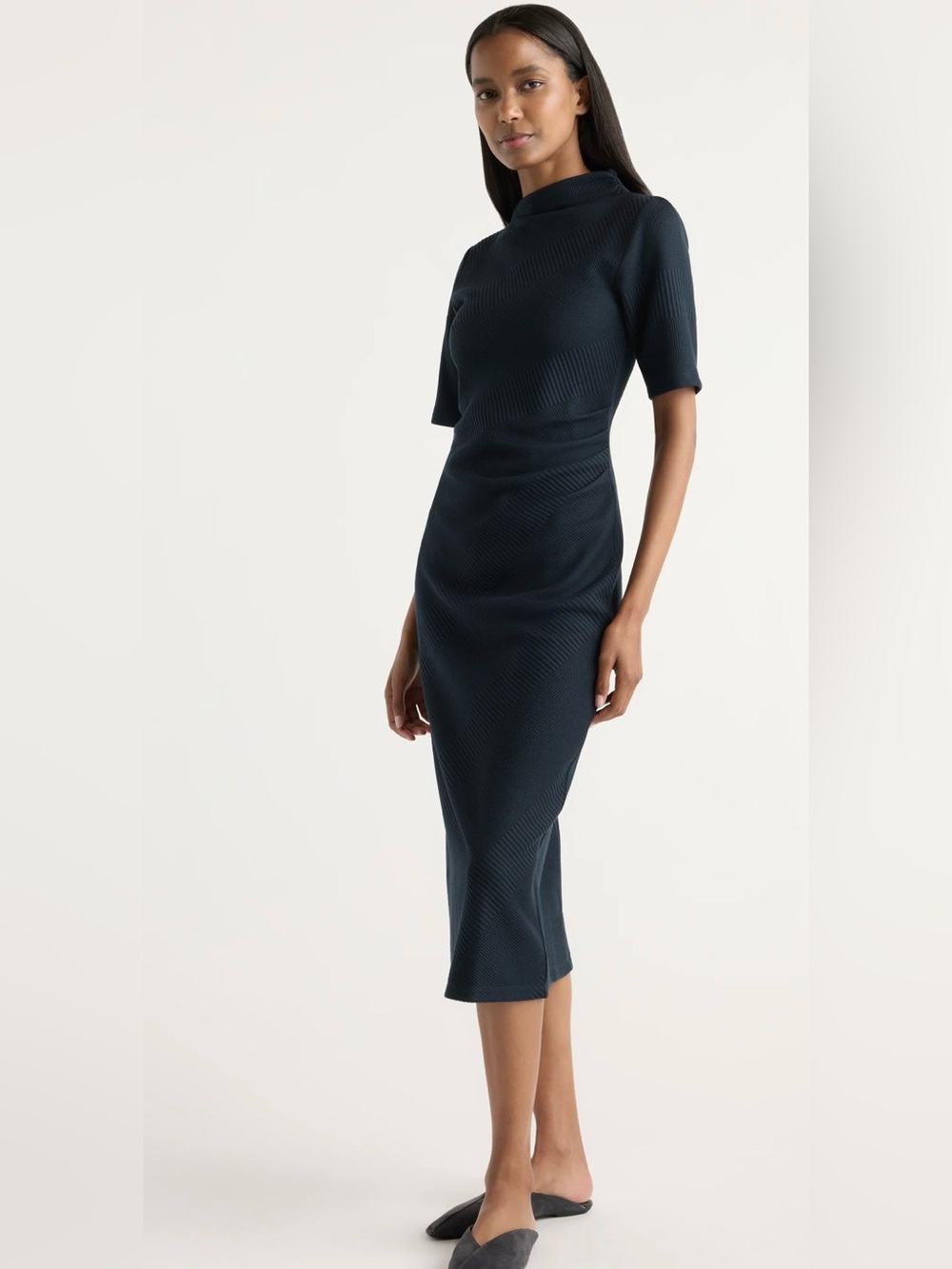 Modern Citizen Evie Ribbed-Knit Jersey Dress